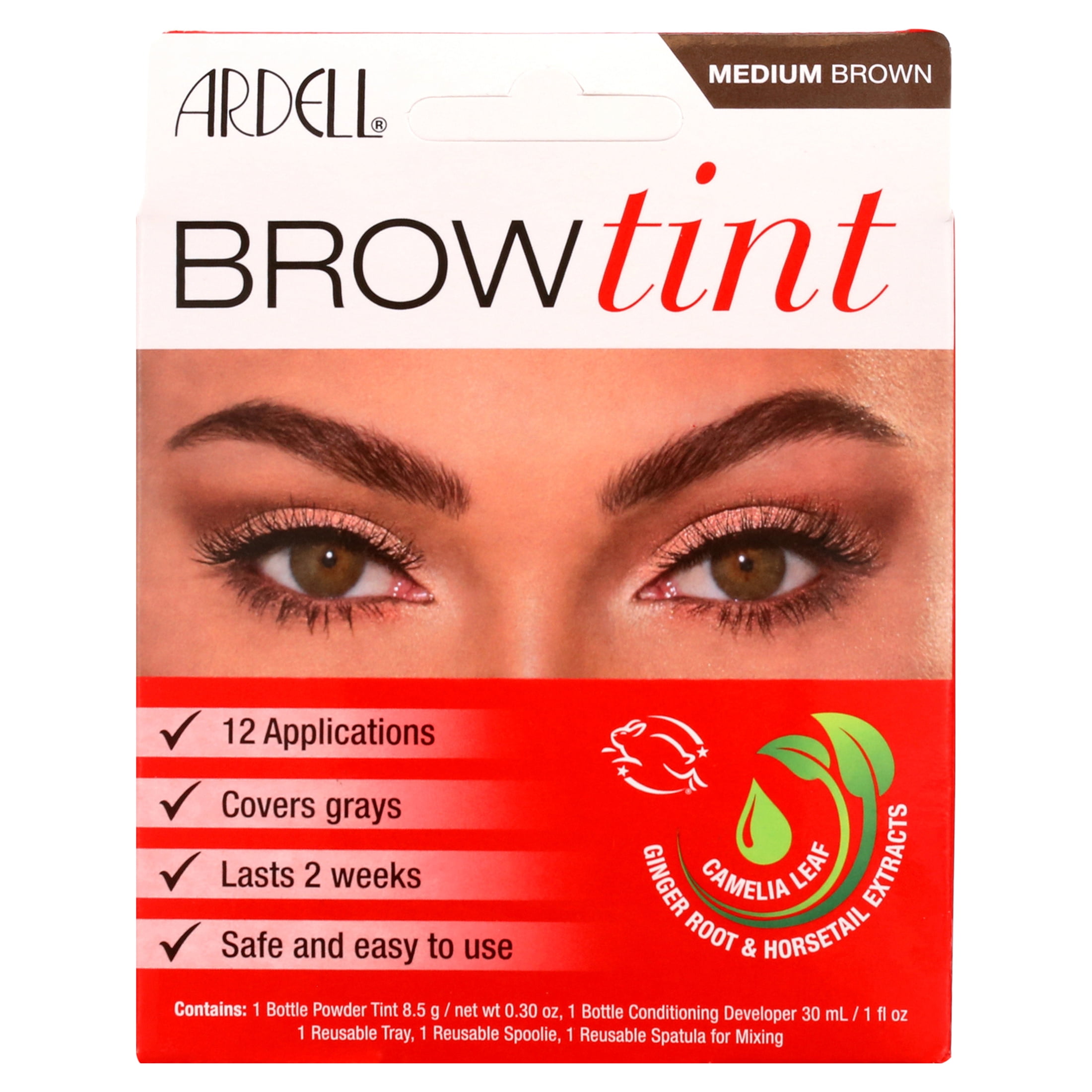 Ardell Brow Tint Medium Brown, Longerlasting, Semipermanent Brow Dye