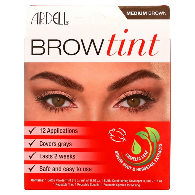 Ardell Brow Tint Medium Brown, Longerlasting, Semipermanent Brow Dye