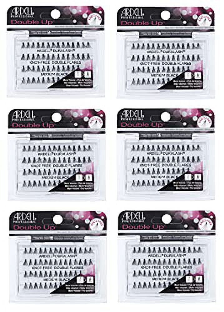 Ardell Double Individuals Knot Free Double Flares Black Med (6 Pack)