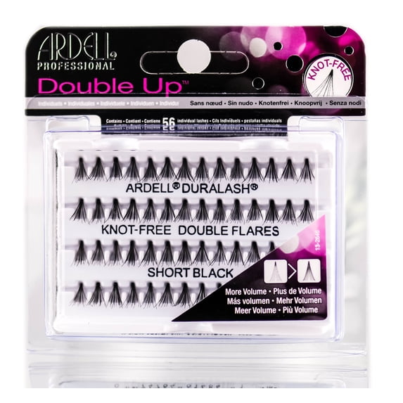 Ardell Double Individuals Knot Free Double Flares Black Short (6 Pack)