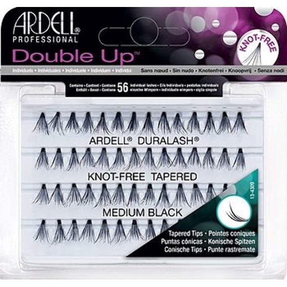 Ardell Knot-Free Tapered Double Up Lashes - Medium Black