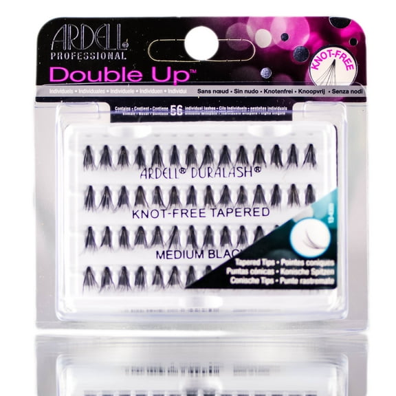Ardell Knot-Free Tapered Double Up Lashes - Medium Black