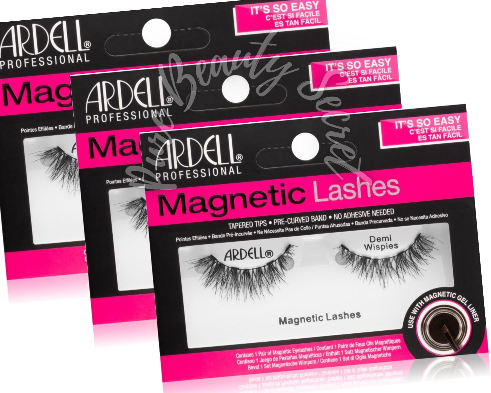 Ardell False Eyelashes 1 Pair  Magnetic - Demi Wispies ( Pack of 3 )
