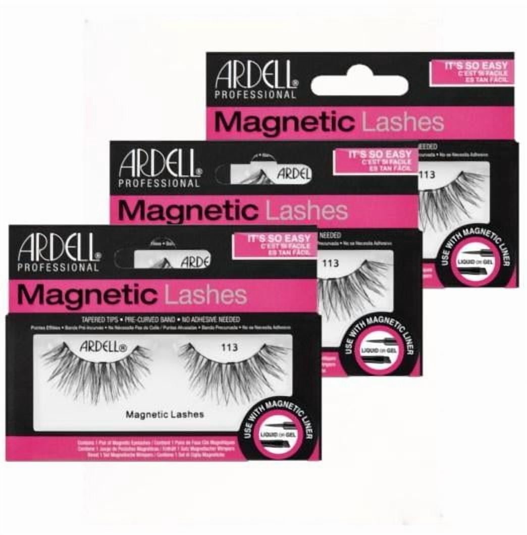Ardell False Eyelashes 1 Pair - Magnetic Lashes Style #113 ( PACK OF 3 )