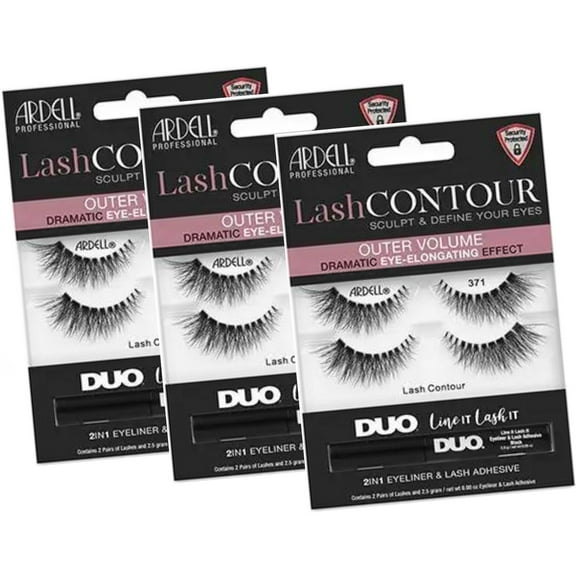 Ardell False Eyelashes 2 Pairs - Lash Contour Style #371 - PACK OF 3