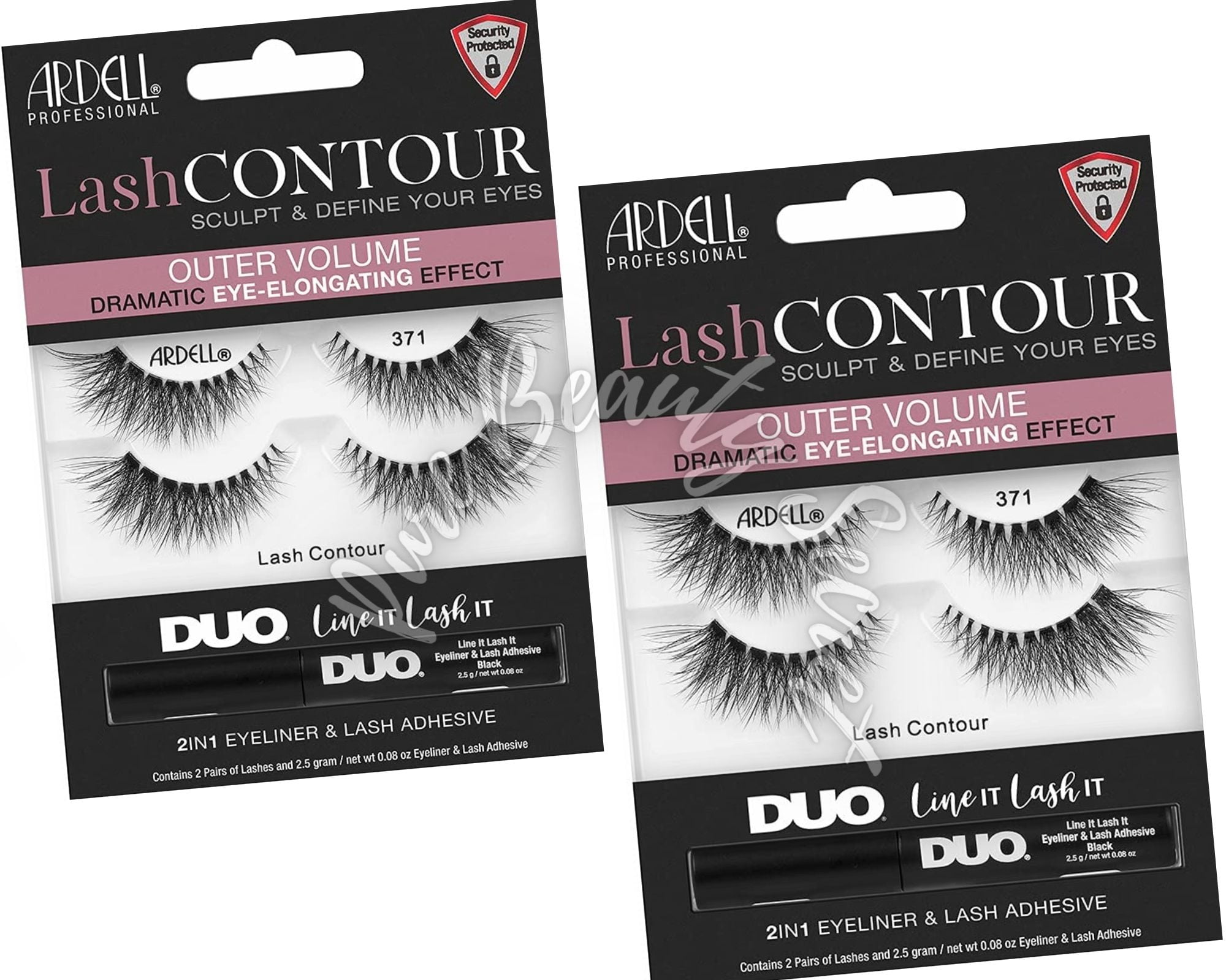 Ardell False Eyelashes  2 Pairs - Lash Contour Style #371 ( Pack of 2 )