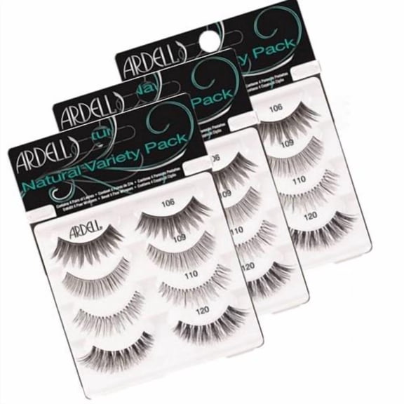 Ardell False Eyelashes 4 Pairs - Natural Variety Pack ( PACK OF 3 )
