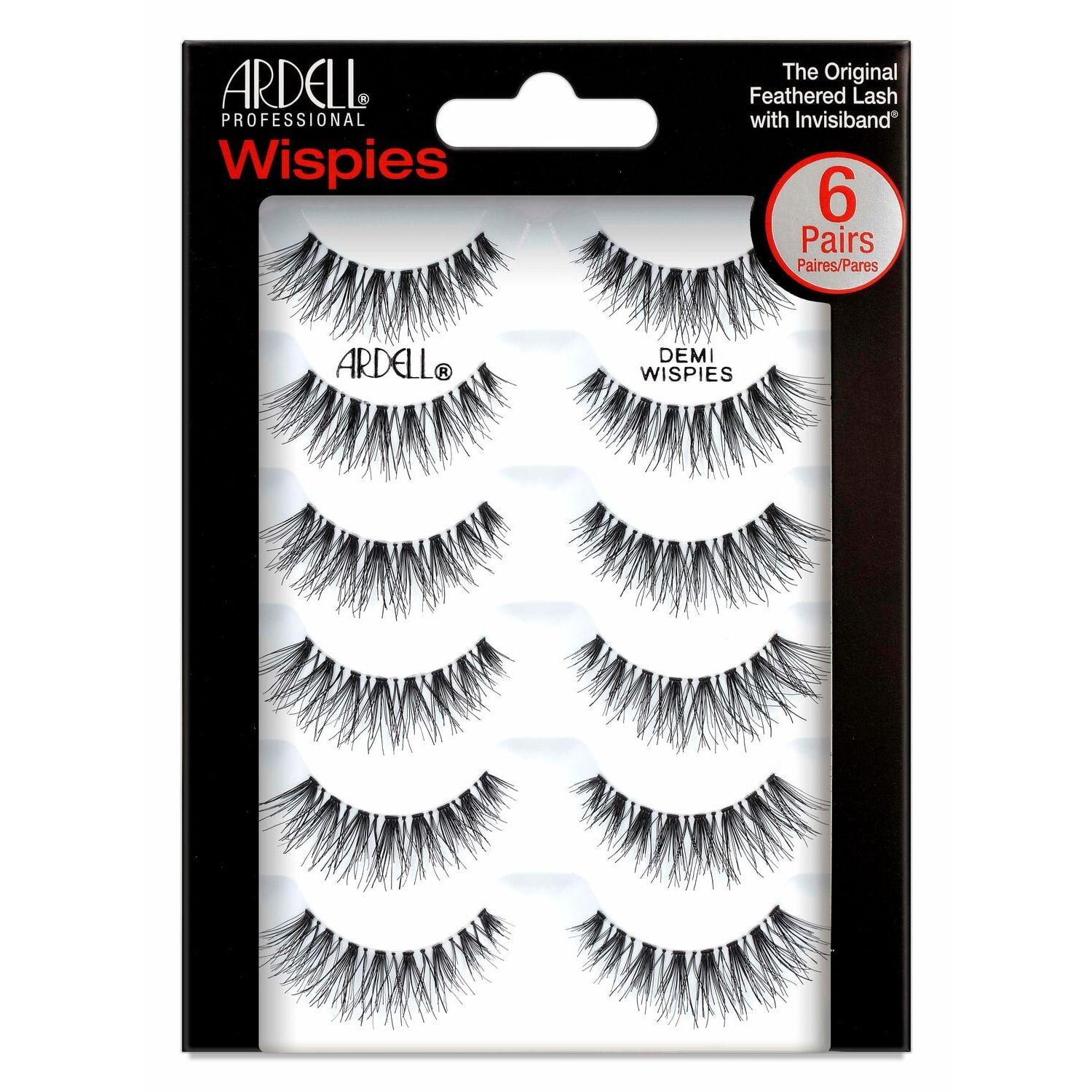 Ardell False Eyelashes, Demi Wispies, 6 Pairs, Black