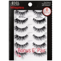Ardell Demi Wispies Long Faux Mink False Eyelashes, Strip Eyelashes, Black, 6 Pairs