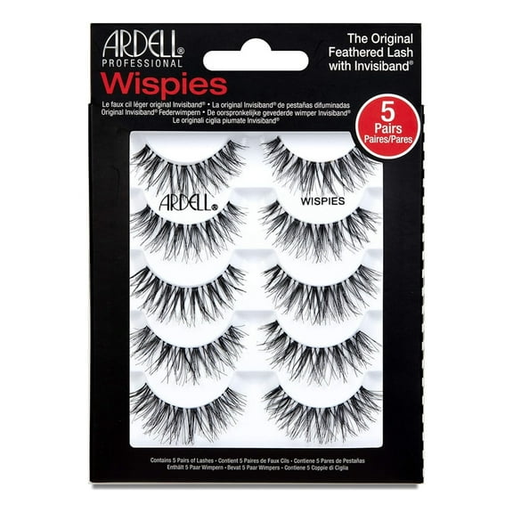 Ardell False Eyelashes Wispies Black, (Pack of 18)