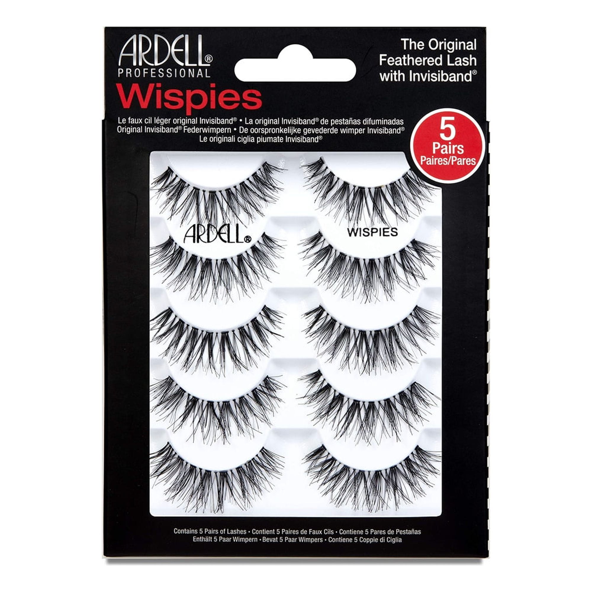 Ardell False Eyelashes Wispies Black, (Pack of 6)