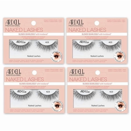 Ardell False Lashes, Naked Lashes 423 with Invisiband, 4 pairs