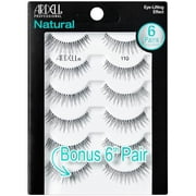 Ardell Reusable False Eyelashes 110, Natural Lightweight Strip Lashes, Black, 6 Pairs