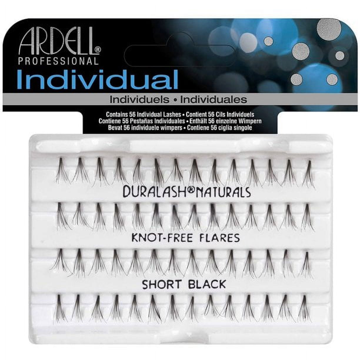 Ardell Individual Duralash Lashes Set, Short Black 56 ct (Pack of 6)