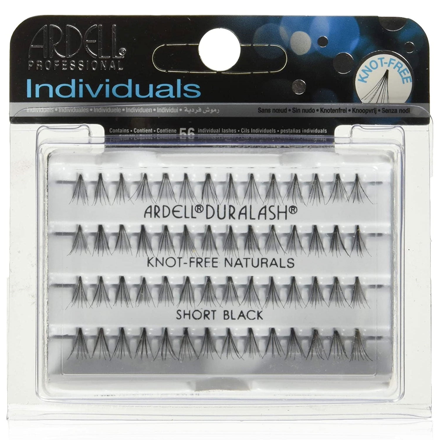 Ardell Individual Knot Free Flares Black Short,16 Packs