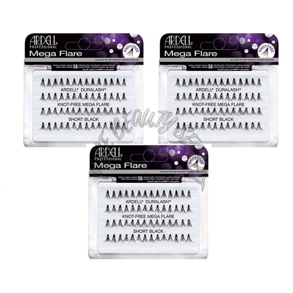 Ardell - Individual - MegaFlare - Knot-Free - Short x 3