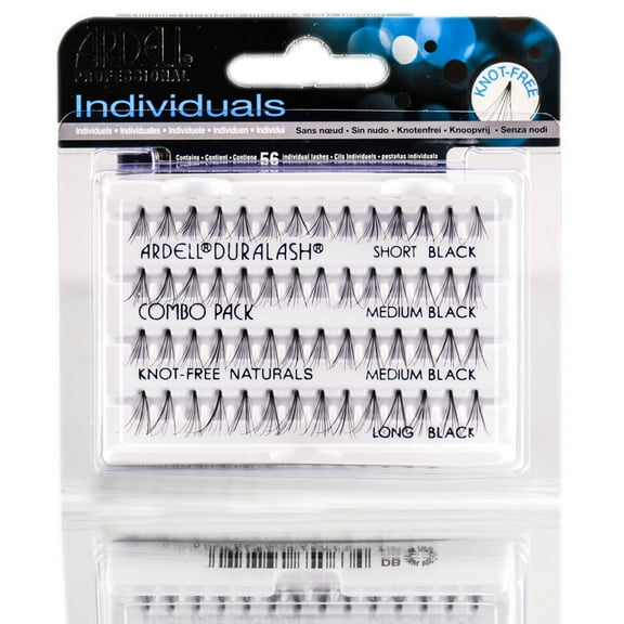 Ardell Individuals - Duralash Knot-Free Combo Pack 65063 - Pack of 6 with Sleek Comb