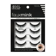 Ardell Faux Mink 815 False Eyelashes, Strip Lashes, Black, 4 Pairs