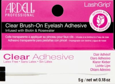 Ardell LashGrip Eyelash Adhesive Liquids for Aging, Formaldehyde-Free, Disposable, Clear, 1 Oz