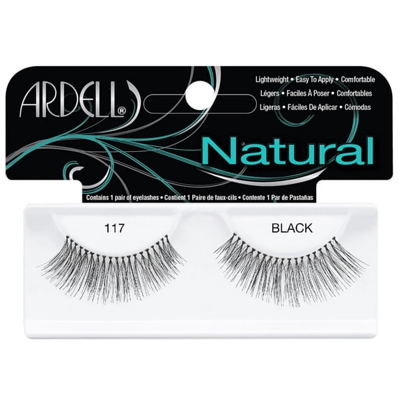 Ardell Lashes 117 Black Natural,4 Packs