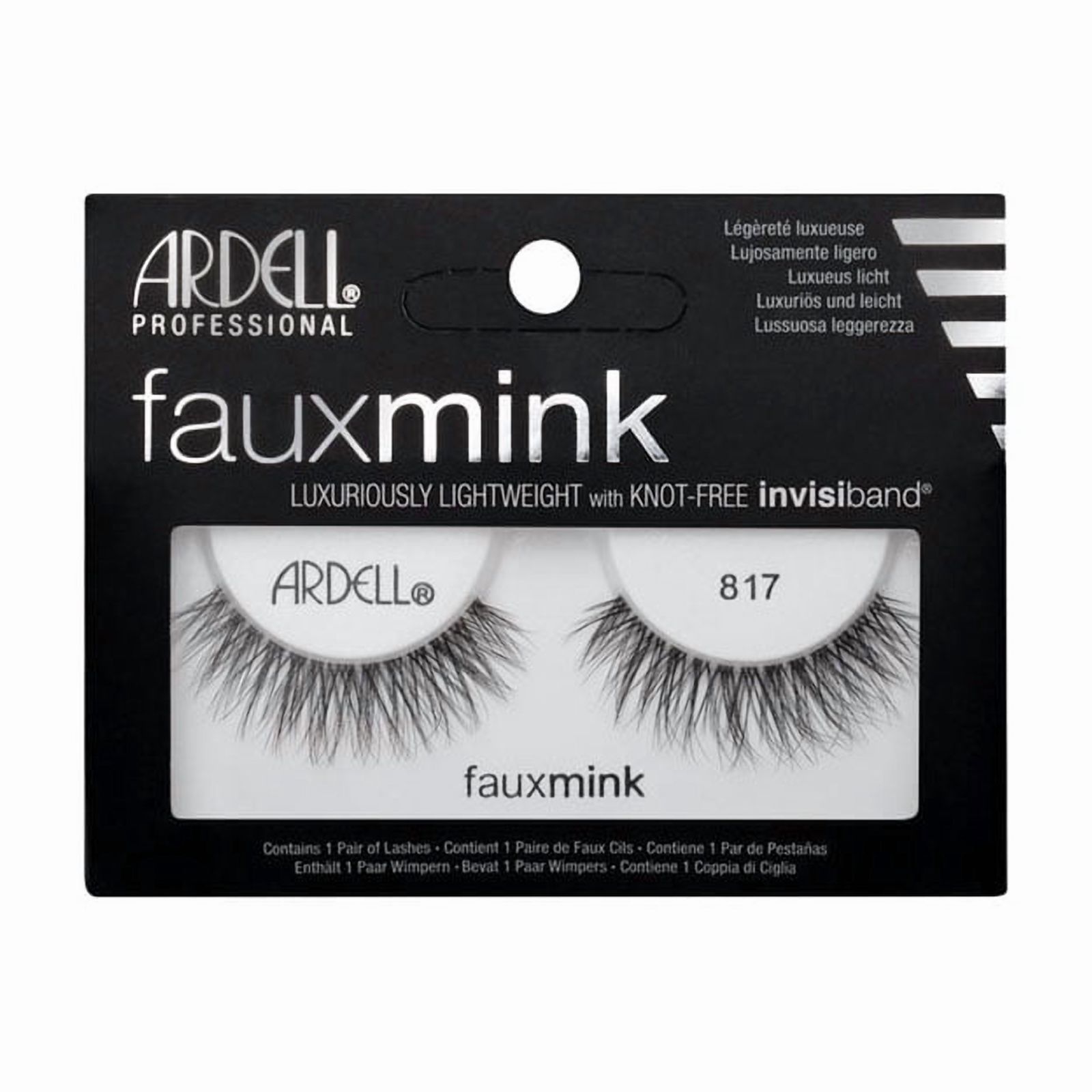 Ardell Lashes Faux Mink 817 Black,12 Packs