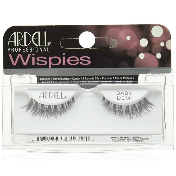 Ardell Lashes Wispies Baby Demi Black,16 Packs