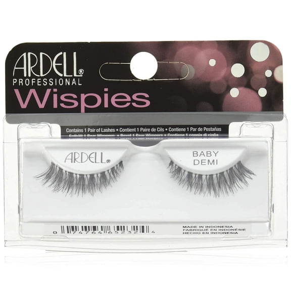 Ardell Lashes Wispies Baby Demi Black,8 Packs