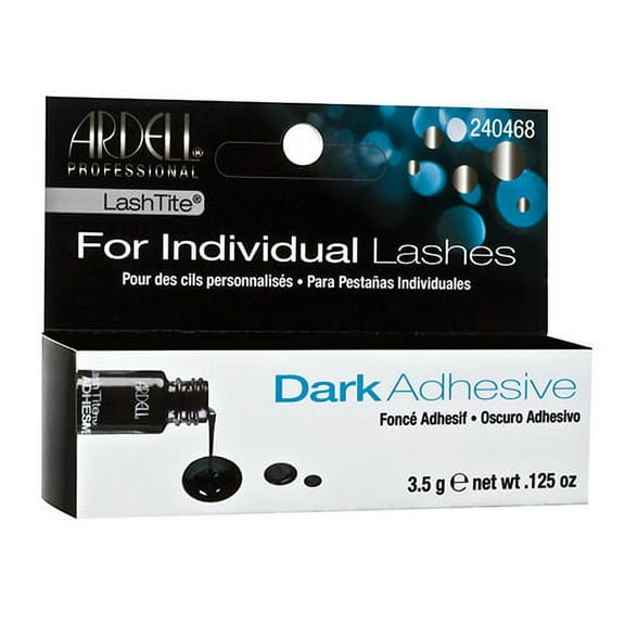 Ardell Lashtite Eyelash Dark Adhesive Bottle, For Individual Lashes, 0.125 Oz