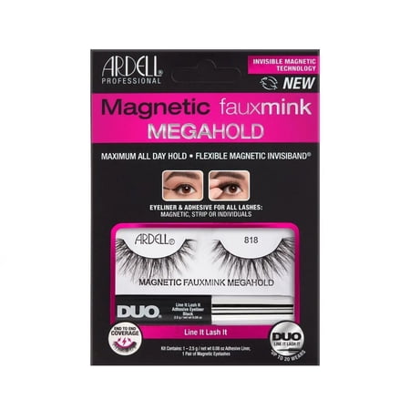 Ardell Magnetic False Eyelashes with Liner&Lash - Megahold Faux Mink - Style #818