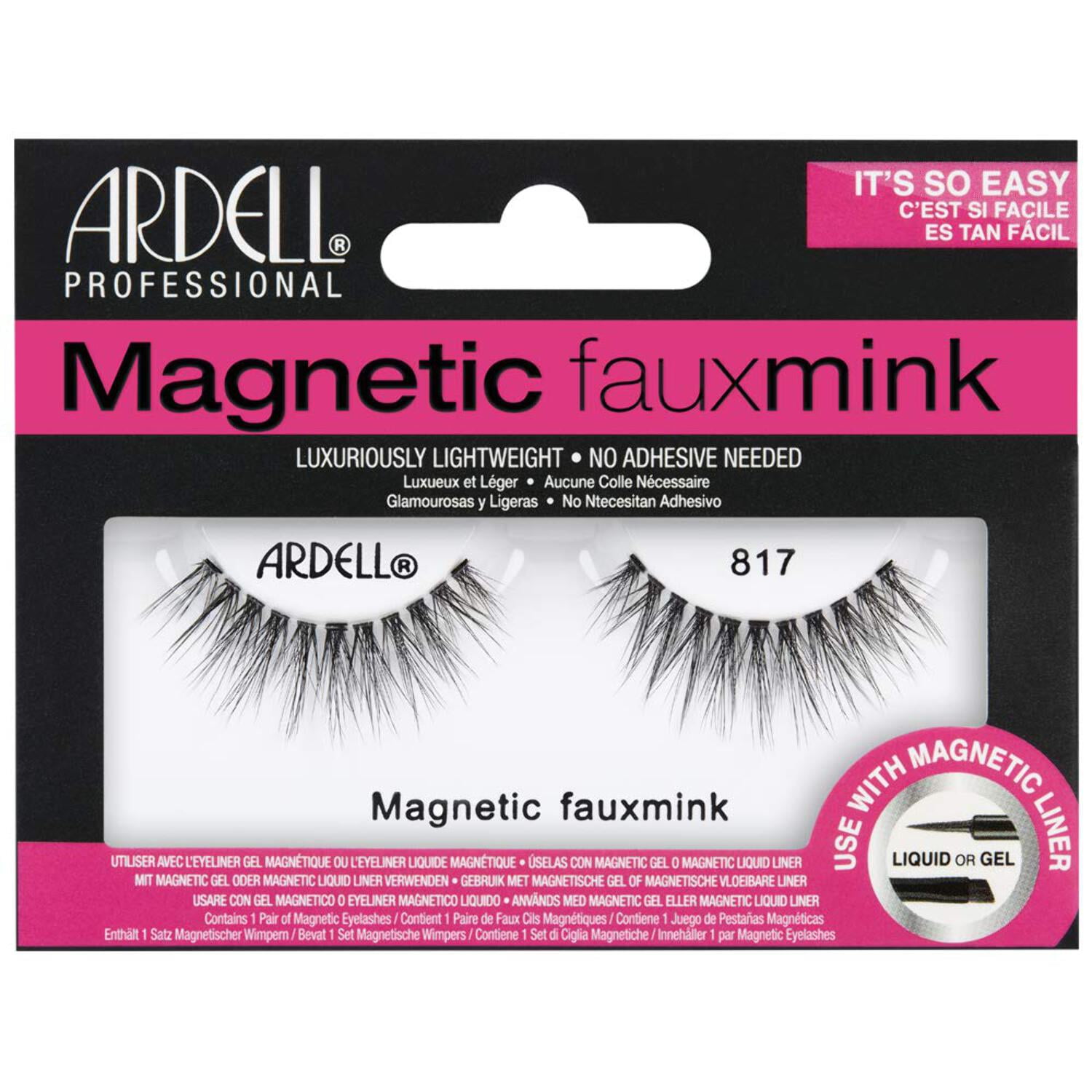 Ardell Magnetic Lash – Faux Mink Wimpern 817, Magnetisch, Wasserfest & Wiederverwendbar