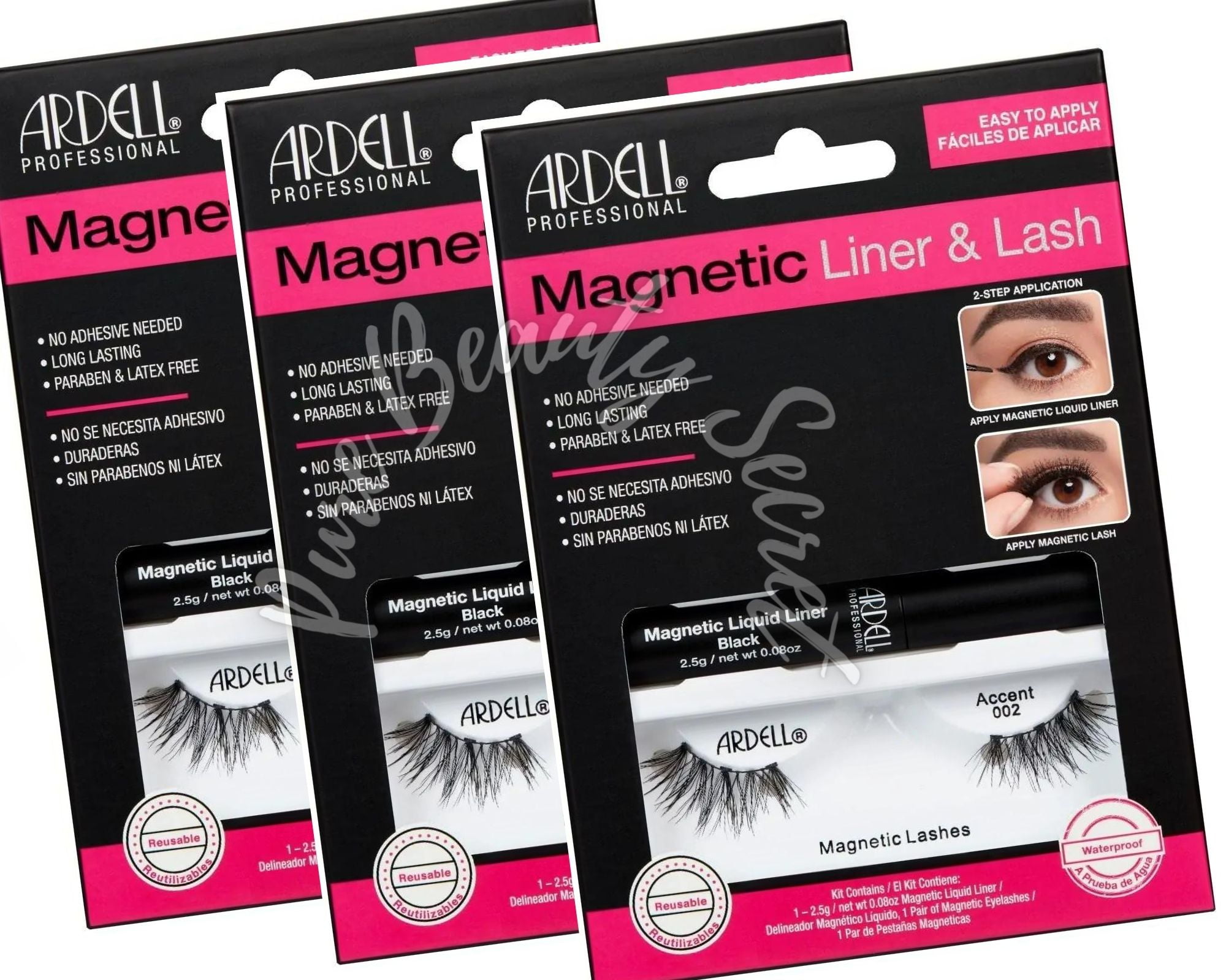 Ardell - Magnetic Liquid Liner & Lash - Accent 002 x 3