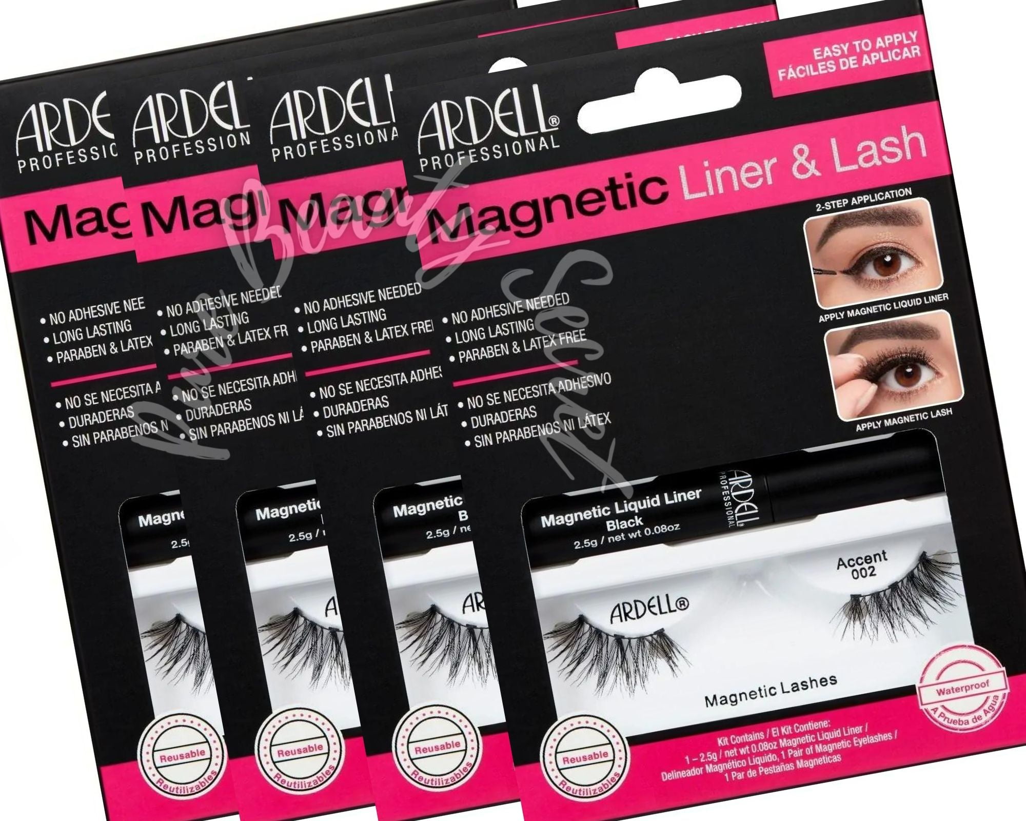 Ardell - Magnetic Liquid Liner & Lash - Accent 002 x 4