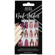 Ardell Nail Addict Artificial Nails, Fake Nails, Chrome Pink Foil, 24 Nails
