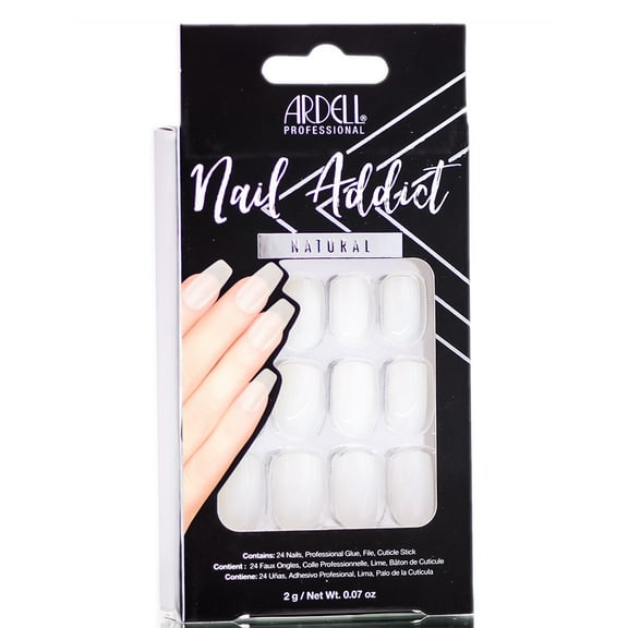 Ardell Nail Addict Natural Artificial Nail Set - Natural Long