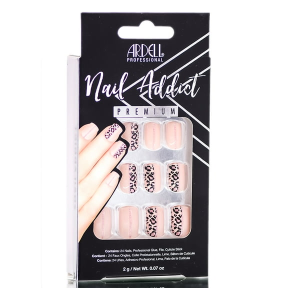 Ardell Nail Addict Premium Artificial Nail Set - Cheetah Accent