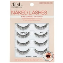 Ardell Naked Lashes 420 Multipack, Lightweight Natural False Eyelashes with Invisiband, 4 Pairs