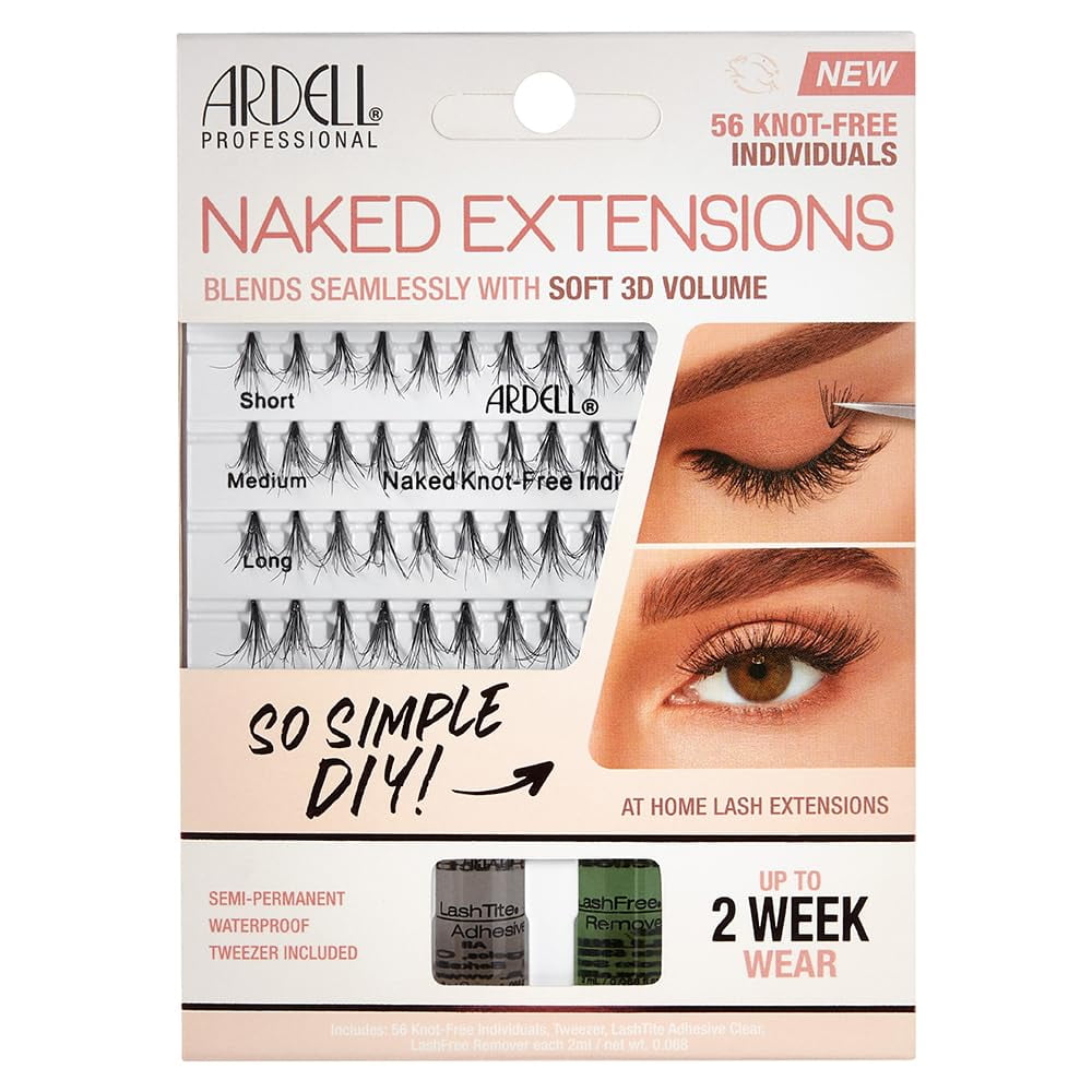 Ardell Naked Extensions, 56 Knot-Free Individuals, 1 Pack