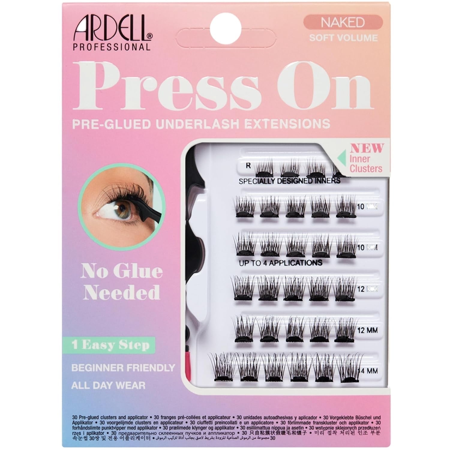 Ardell, Pre-Glued Lash Extension Kit, 30 clusters, Soft Volume ...