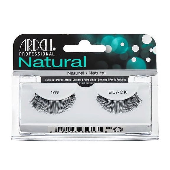 Ardell Natural Lashes #109 Black, 1 Pair, 6 Pack
