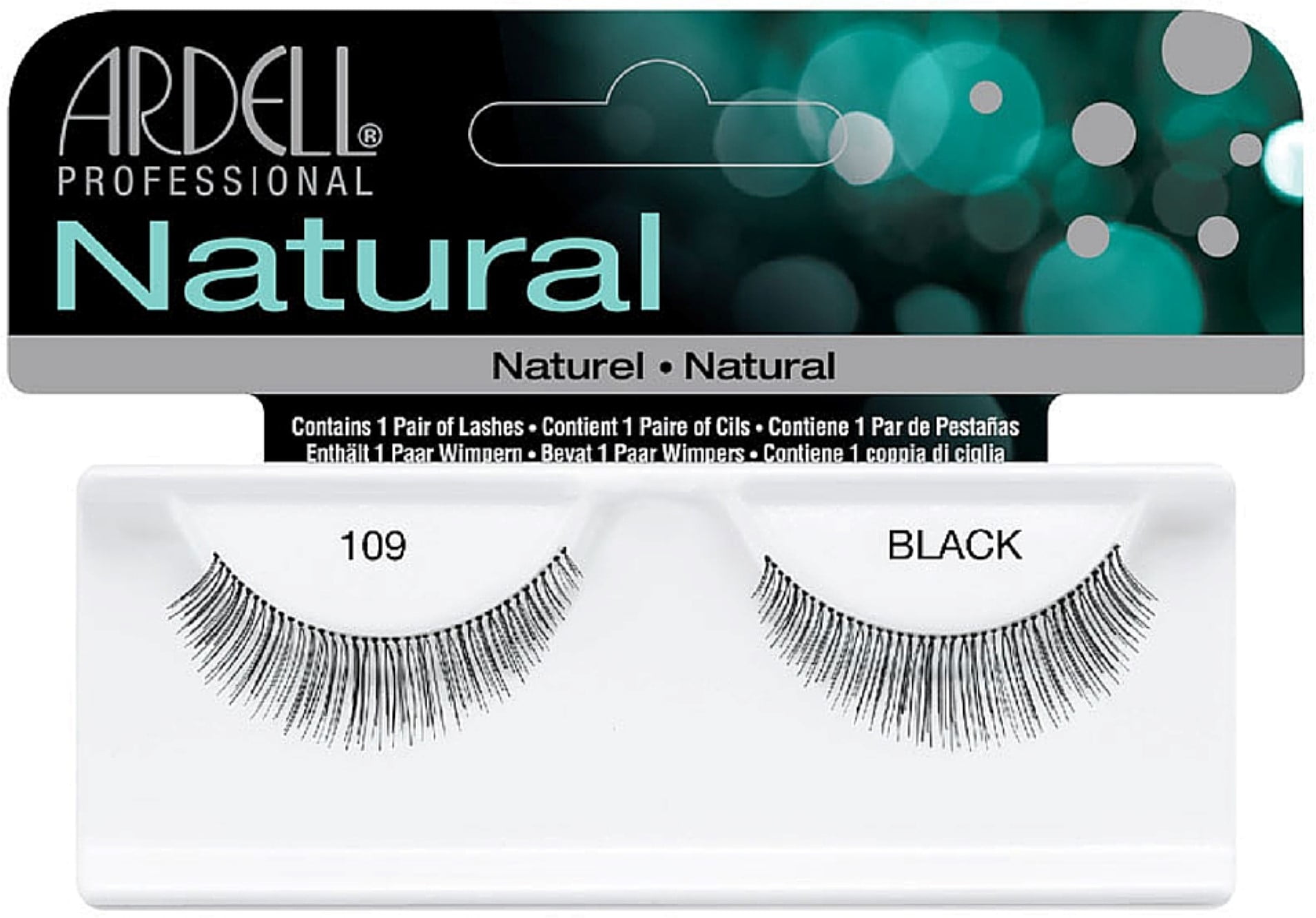 Ardell Natural Lashes, Black [109] 1 pair (Pack of 6)