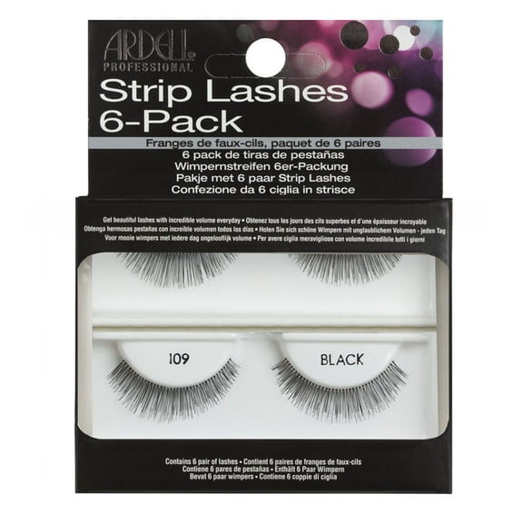 Ardell Professional 6 Pack Strip Lashes: #109, Black