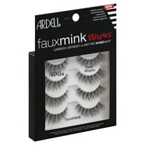 Ardell Professional Fake Lashes Faux Mink Wispies, Black, 4 Pairs