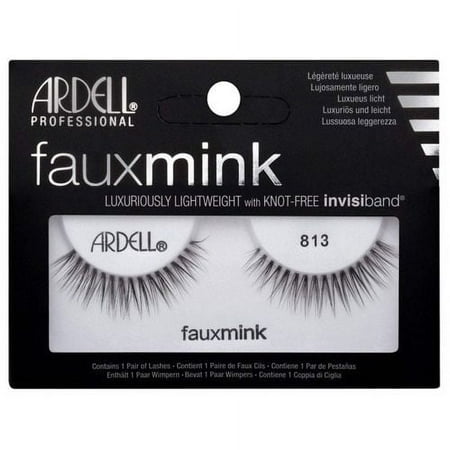 Ardell Professional FauxMink Designer Lash Collection 813 Black Lashes, 1 Ea, 3 Pack