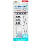 Ardell Seamless Black Underlash Extensions Fake Lashes False Eyelashes Mini Kit, Wispies, Includes Glue, Seal, and Applicator, 10 Clusters