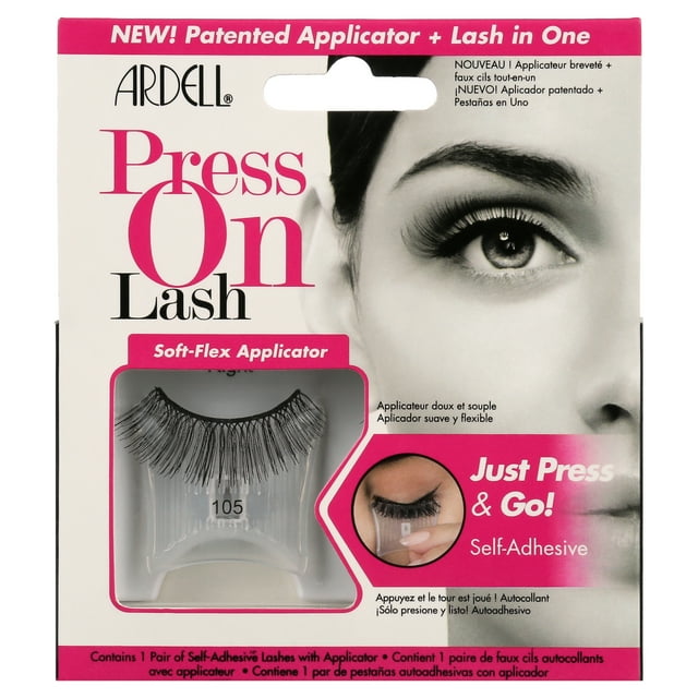 Ardell SelfAdhesive PressOn LASH False Eyelashes, 105 Black