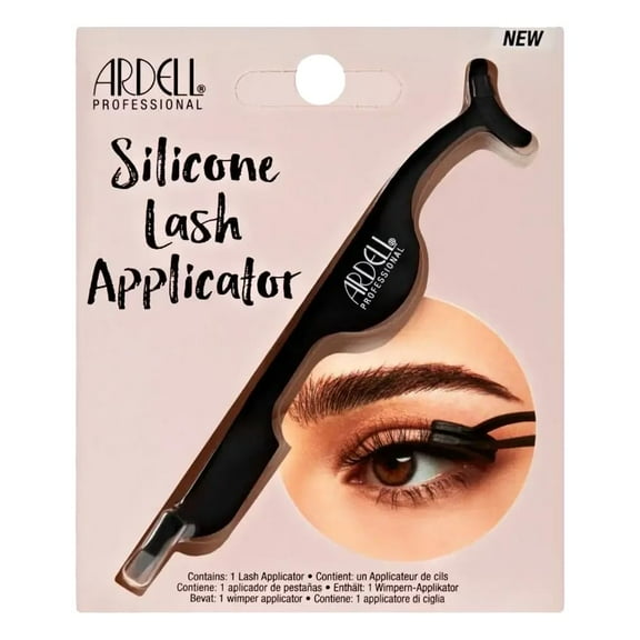 Ardell Silicone Lash Applicator Tool, Eyelash Tweezers for Lash Cluster, Strip Lashes Application, Soft Grip & Durable Design, Black O2