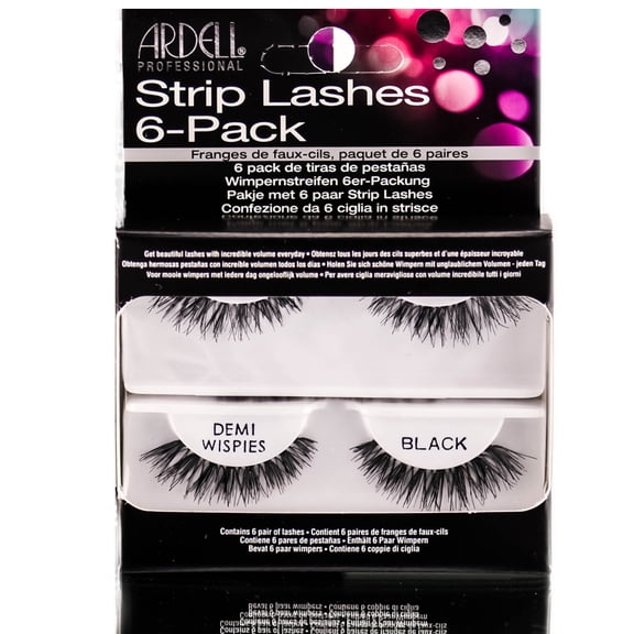 Ardell Strip Lash Natural Demi Wispies 6-Pack Black #60066