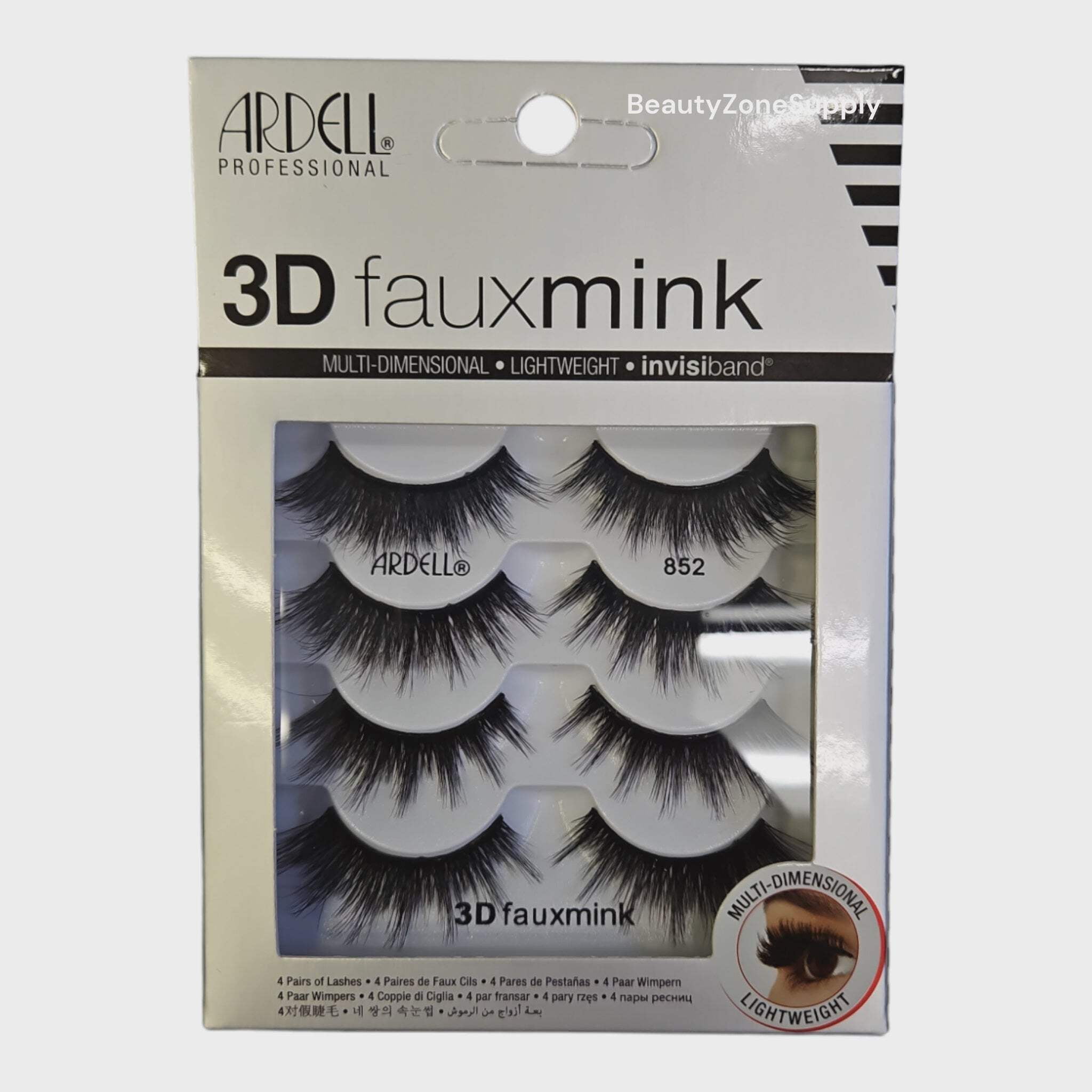 Ardell Strip Lashes 3D Faux Mink Multipacks 852 4 pack #37198