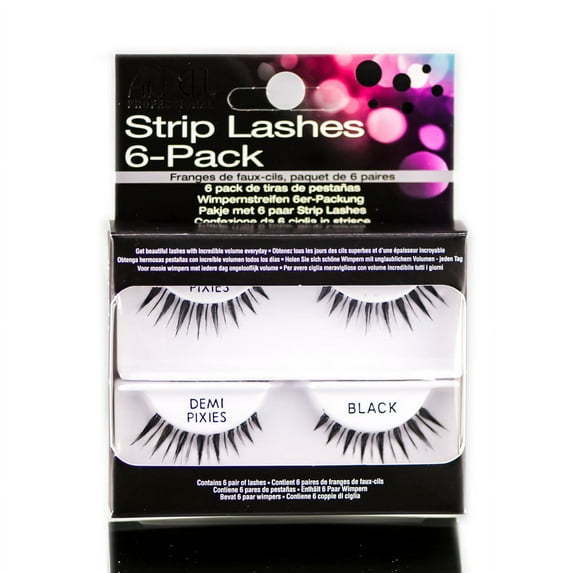 Ardell Strip Lashes Demi Pixies Black 6 Pack Refill Kit 60067