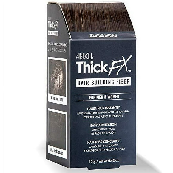Ardell Thick FX Medium Brown Hair Building Fiber for Fuller Hair Instantly, 0.42 oz